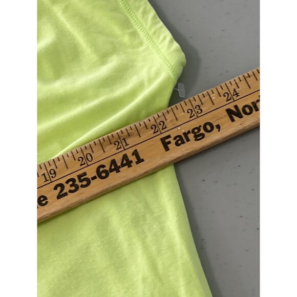 Zella V-neck Athletic Top Women M Neon Green Loose Fit Workout Athleisure Comfy - Picture 4 of 7